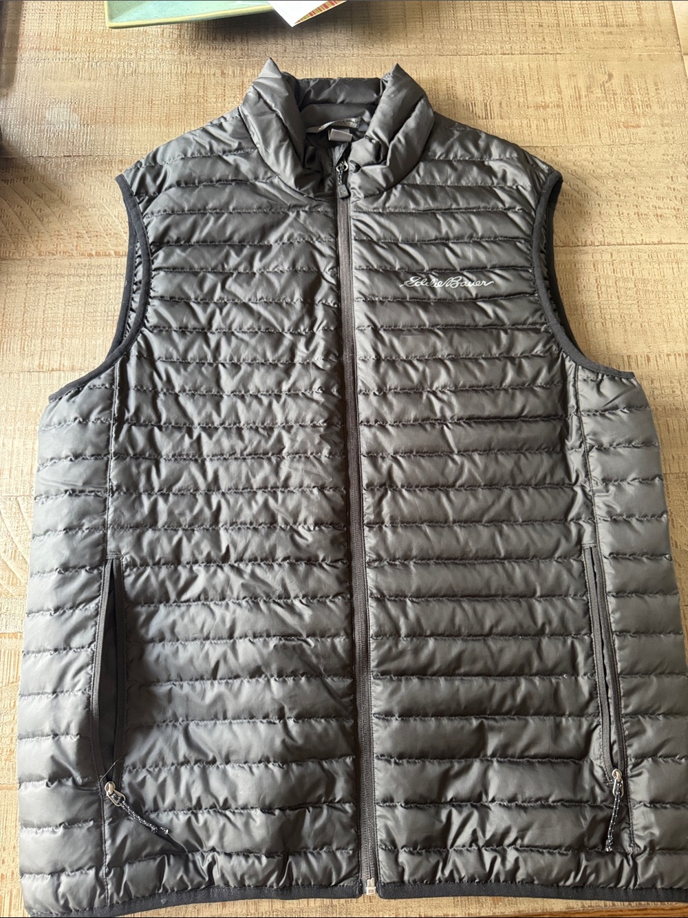 Eddie Bauer Men’s Gray Quilted Packable Vest